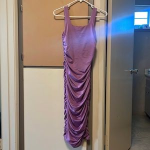 Purple bodycon dress